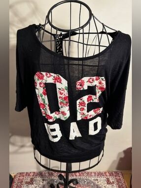 NEW sexy black Size small womens tee shirt graphic